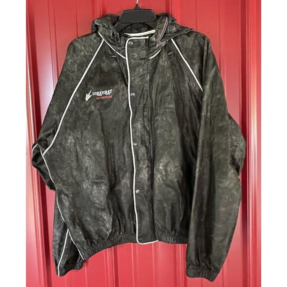 Frogg Toggs Rain Jacket Road Toad Reflective Trim Motorcycle Rain‎ Gear Medium - Picture 1 of 7
